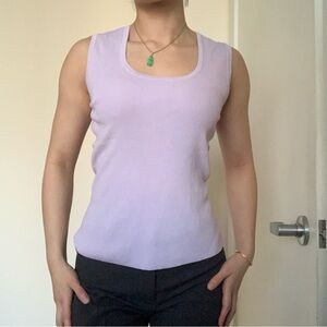 Lilac Purple Scoop Neck Vest Tank Top